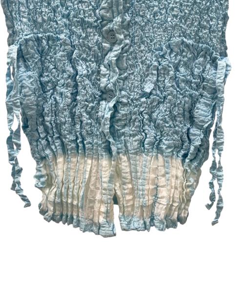 me ISSEY MIYAKE（ミーイッセイ ミヤケ）me ISSEY MIYAKE (ミーイッセイ ミヤケ) 長袖シャツブラウス スカイブルー サイズ:Freeの古着・服飾アイテム