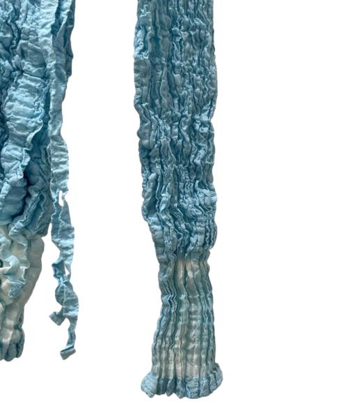 me ISSEY MIYAKE（ミーイッセイ ミヤケ）me ISSEY MIYAKE (ミーイッセイ ミヤケ) 長袖シャツブラウス スカイブルー サイズ:Freeの古着・服飾アイテム