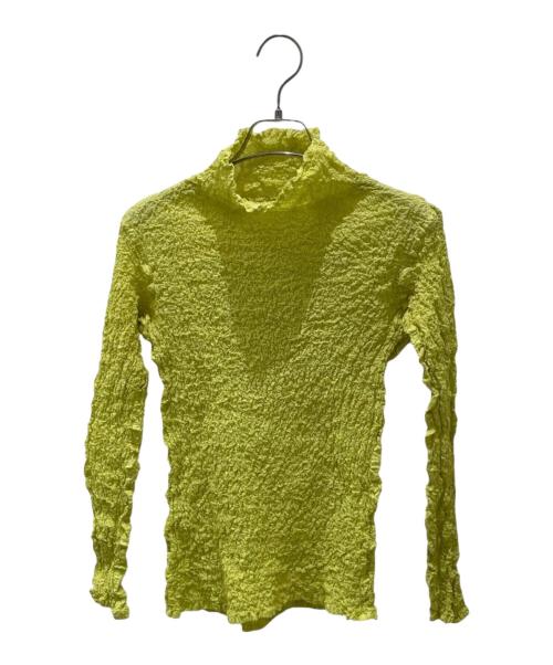 me ISSEY MIYAKE（ミーイッセイ ミヤケ）me ISSEY MIYAKE (ミーイッセイ ミヤケ) タートルネックカットソー イエロー サイズ:-の古着・服飾アイテム