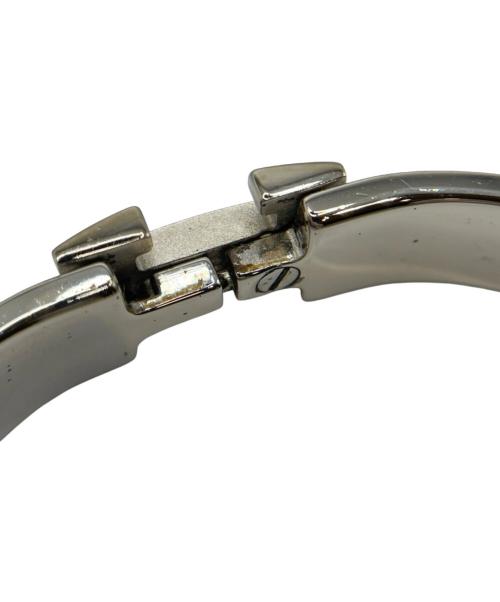 HERMES（エルメス）HERMES (エルメス) エナメルブレスレット 《クリックH》 スカイブルー×シルバー サイズ:16cmの古着・服飾アイテム