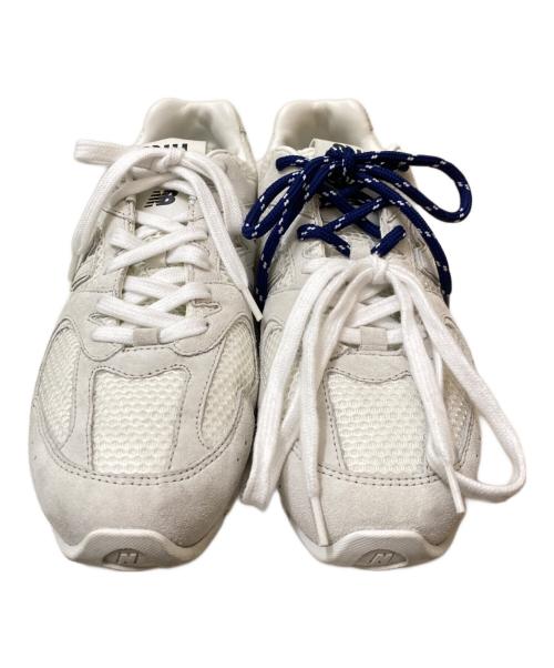 MIU MIU（ミュウミュウ）MIU MIU (ミュウミュウ) NEW BALANCE (ニューバランス) スエードxメッシュ スニーカー ホワイト サイズ:37 1/2の古着・服飾アイテム