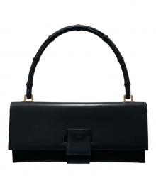 GUCCI（グッチ）の古着「バンブー レザーハンドバッグ」｜ブラック