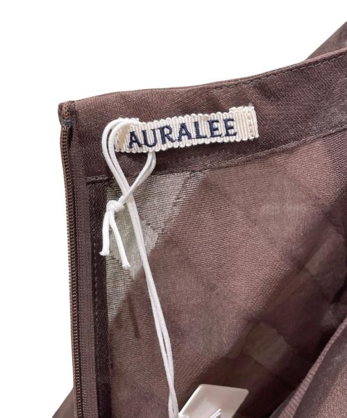 AURALEE（オーラリー）AURALEE (オーラリー) SHEER SILK COTTON CUT JACQUARD PENCIL SKIRT ブラウン サイズ:1 未使用品の古着・服飾アイテム