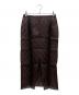 AURALEE (オーラリー) SHEER SILK COTTON CUT JACQUARD PENCIL SKIRT ブラウン サイズ:1 未使用品：28000円