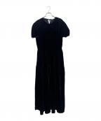 CECILIE BAHNSENセシリーバンセン）の古着「Velours Dress ベロアドレス」｜ブラック