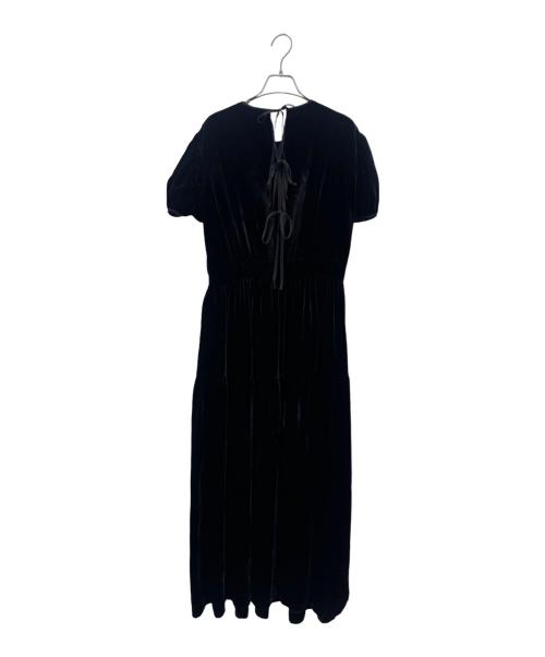 CECILIE BAHNSEN（セシリーバンセン）CECILIE BAHNSEN (セシリーバンセン) Velours Dress ベロアドレス ブラック サイズ:10の古着・服飾アイテム