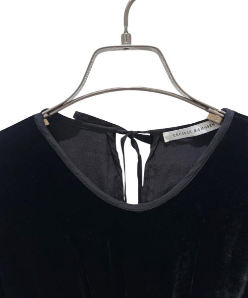 CECILIE BAHNSEN（セシリーバンセン）CECILIE BAHNSEN (セシリーバンセン) Velours Dress ベロアドレス ブラック サイズ:10の古着・服飾アイテム