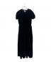 CECILIE BAHNSEN（セシリーバンセン）の古着「Velours Dress ベロアドレス」｜ブラック