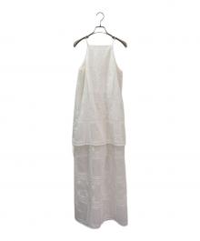 CLANE（クラネ）の古着「EMBROIDERY LACE CAMI ALL IN ONE」｜ホワイト