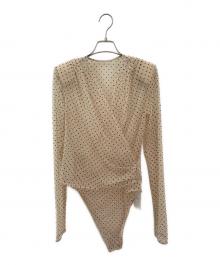 CLANE（クラネ）の古着「SHEER DRAPE BODYSUITS」｜ベージュ