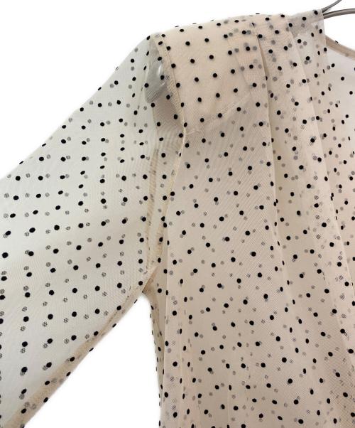 CLANE（クラネ）CLANE (クラネ) SHEER DRAPE BODYSUITS ベージュ サイズ:2の古着・服飾アイテム