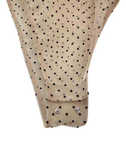 CLANE（クラネ）CLANE (クラネ) SHEER DRAPE BODYSUITS ベージュ サイズ:2の古着・服飾アイテム