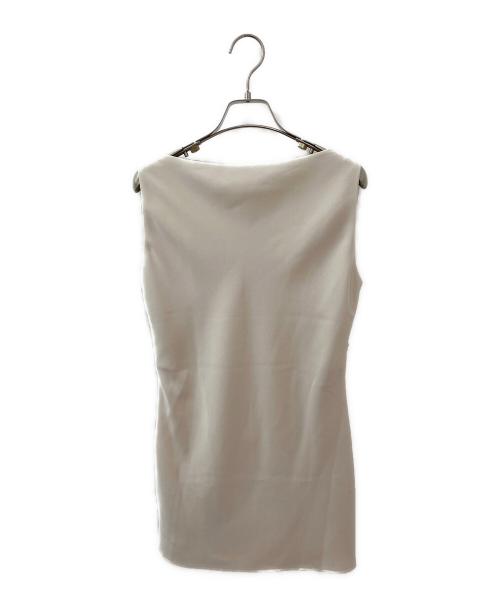 CLANE（クラネ）CLANE (クラネ) SATIN DRAPE TOPS ベージュ サイズ:2の古着・服飾アイテム