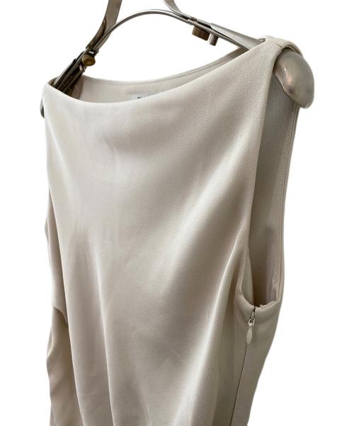 CLANE（クラネ）CLANE (クラネ) SATIN DRAPE TOPS ベージュ サイズ:2の古着・服飾アイテム
