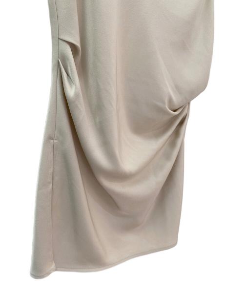 CLANE（クラネ）CLANE (クラネ) SATIN DRAPE TOPS ベージュ サイズ:2の古着・服飾アイテム