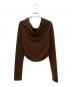 CLANE（クラネ）の古着「DRAPED OFF SHOULDER SOFT CUT TOPS」｜ブラウン