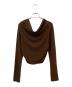 CLANE (クラネ) DRAPED OFF SHOULDER SOFT CUT TOPS ブラウン サイズ:2：15000円