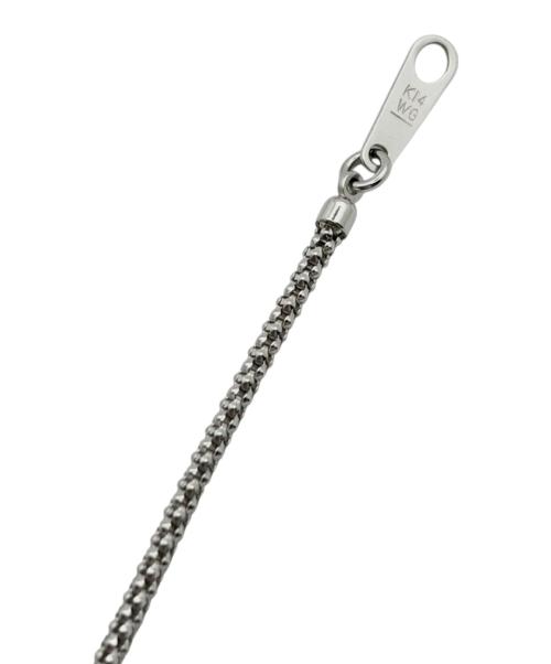 NO BRAND JEWELRY（ノーブランドジュエリー）NO BRAND JEWELRY (ノーブランドジュエリー) K14WGカラーストーンネックレス サイズ:50cmの古着・服飾アイテム
