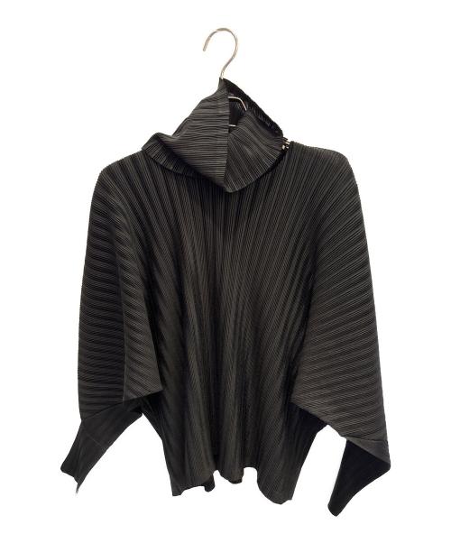 PLEATS PLEASE（プリーツプリーズ）PLEATS PLEASE (プリーツプリーズ) 七分丈プリーツカットソー ブラック サイズ:3の古着・服飾アイテム