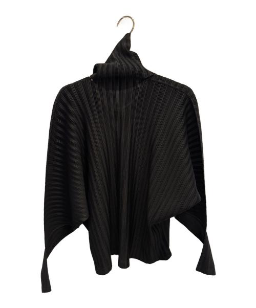 PLEATS PLEASE（プリーツプリーズ）PLEATS PLEASE (プリーツプリーズ) 七分丈プリーツカットソー ブラック サイズ:3の古着・服飾アイテム