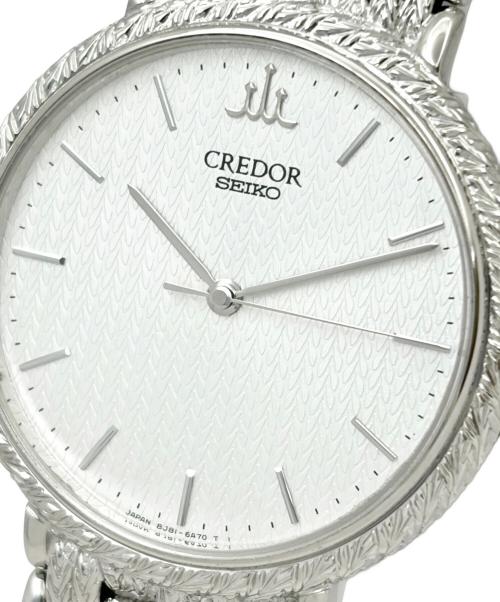 SEIKO（セイコー）SEIKO (セイコー) CREDOR クレドール Ref.8J81-6A60-D 31.5mm シルバー文字盤 シルバー サイズ:31.5mm/18.5cmの古着・服飾アイテム