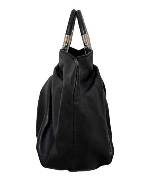 Christian Dior（クリスチャン ディオール）Christian Dior (クリスチャン ディオール) トップハンドルレザーバッグ ブラックの古着・服飾アイテム