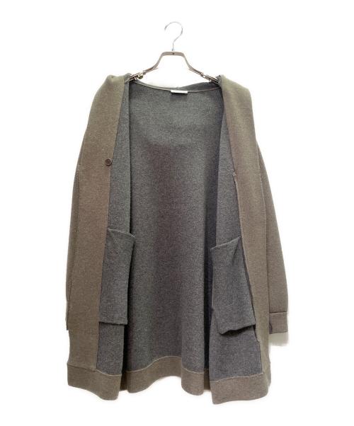 BRUNELLO CUCINELLI（ブルネロクチネリ）BRUNELLO CUCINELLI (ブルネロクチネリ) カシミヤフーデッドカーディガン チャコールグレー サイズ:XSの古着・服飾アイテム