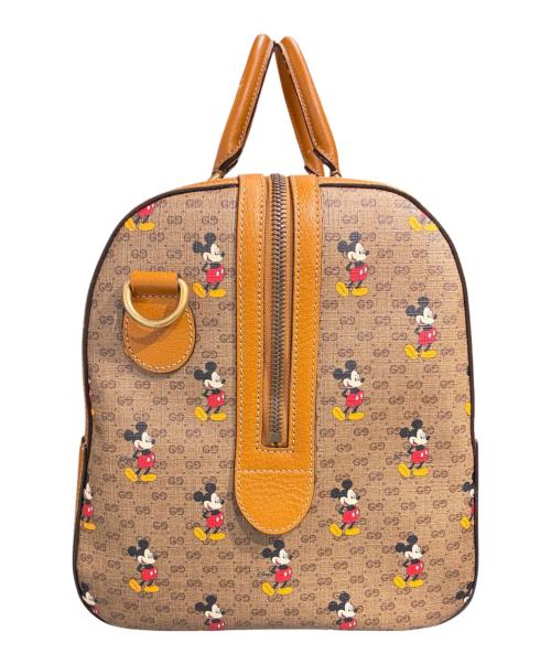 GUCCI（グッチ）GUCCI (グッチ) DISNEY (ディズニー) 2wayボストンバッグ ブラウンの古着・服飾アイテム