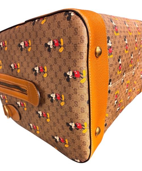 GUCCI（グッチ）GUCCI (グッチ) DISNEY (ディズニー) 2wayボストンバッグ ブラウンの古着・服飾アイテム