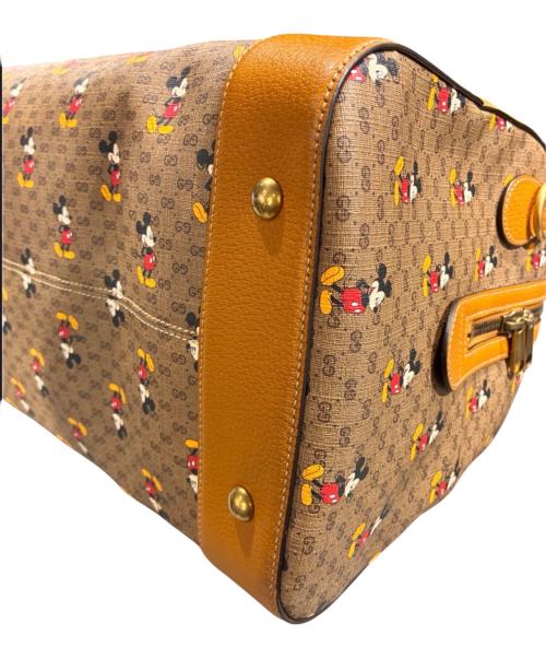GUCCI（グッチ）GUCCI (グッチ) DISNEY (ディズニー) 2wayボストンバッグ ブラウンの古着・服飾アイテム