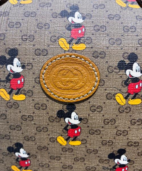GUCCI（グッチ）GUCCI (グッチ) DISNEY (ディズニー) 2wayボストンバッグ ブラウンの古着・服飾アイテム