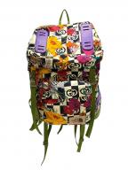 GUCCI×THE NORTH FACEグッチ×ザ ノース フェイス）の古着「GG総柄バックパック/コラボバックパック」｜緑・マルチカラー