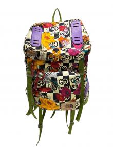 GUCCI×THE NORTH FACE（グッチ×ザ ノース フェイス）の古着「GG総柄バックパック/コラボバックパック」｜緑・マルチカラー