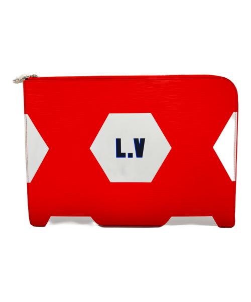 LOUIS VUITTON（ルイ ヴィトン）LOUIS VUITTON (ルイ ヴィトン) クラッチバッグ レッド サイズ:ＧＭの古着・服飾アイテム