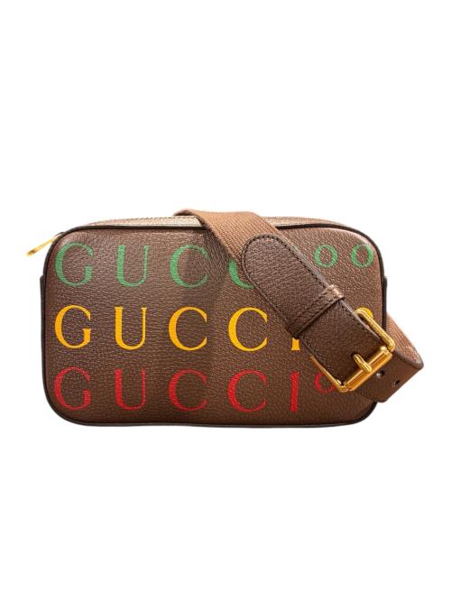 GUCCI（グッチ）GUCCI (グッチ) 100周年記念 ロゴウエストバッグ ブラウンの古着・服飾アイテム
