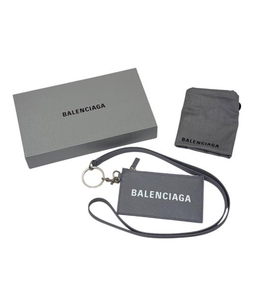 BALENCIAGA（バレンシアガ）BALENCIAGA (バレンシアガ) ネックストラップ付カードケース グレー サイズ:-の古着・服飾アイテム