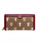 GUCCI×ドラえもんグッチ×ドラエモン）の古着「GUCCI×ドラえもん ラウンドファスナー長財布」｜レッド