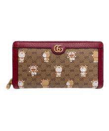 GUCCI×ドラえもん（グッチ×ドラエモン）の古着「GUCCI×ドラえもん ラウンドファスナー長財布」｜レッド