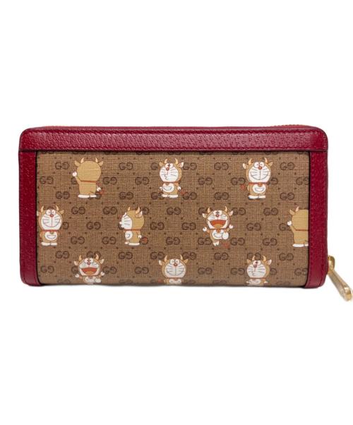 GUCCI（グッチ）GUCCI (グッチ) ドラえもん (ドラエモン) GUCCI×ドラえもん ラウンドファスナー長財布 レッド サイズ:-の古着・服飾アイテム
