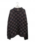 MARNIマルニ）の古着「チェック織りニット」｜グレー