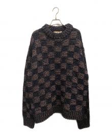 MARNI（マルニ）の古着「チェック織りニット」｜グレー