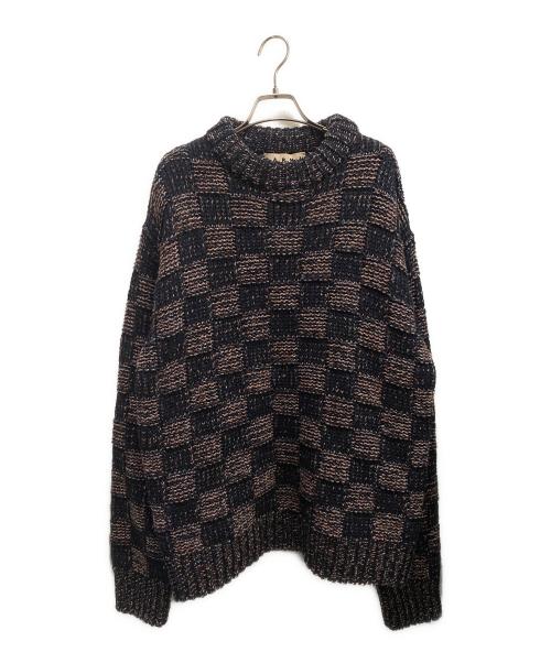 MARNI（マルニ）MARNI (マルニ) チェック織りニット グレー サイズ:50の古着・服飾アイテム