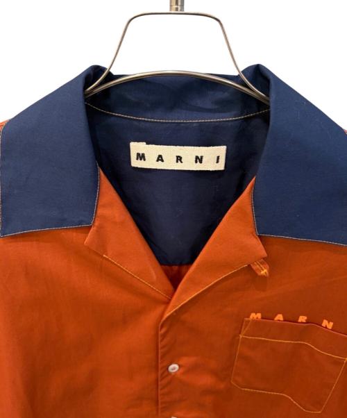 MARNI（マルニ）MARNI (マルニ) コットンポプリンカジュアルオープンカラーシャツ ブラウン サイズ:50の古着・服飾アイテム