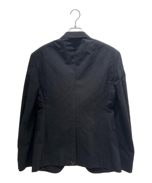 LOUIS VUITTON（ルイ ヴィトン）LOUIS VUITTON (ルイ ヴィトン) Embossed Monogram 2-Button Tailored Jacket/エンボスモノグラム2Bテーラードジャケット/RM191 RIO HGJ61E ブラック サイズ:52の古着・服飾アイテム