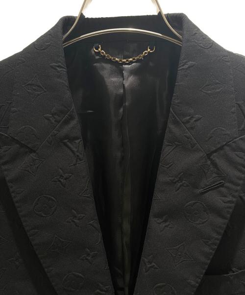 LOUIS VUITTON（ルイ ヴィトン）LOUIS VUITTON (ルイ ヴィトン) Embossed Monogram 2-Button Tailored Jacket/エンボスモノグラム2Bテーラードジャケット/RM191 RIO HGJ61E ブラック サイズ:52の古着・服飾アイテム