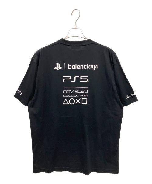 BALENCIAGA（バレンシアガ）BALENCIAGA (バレンシアガ) PS5 21AW Multi-Logo Print Oversized T-Shirt マルチロゴプリント オーバーサイズT/651795 TKVF3 ブラック サイズ:XXSの古着・服飾アイテム