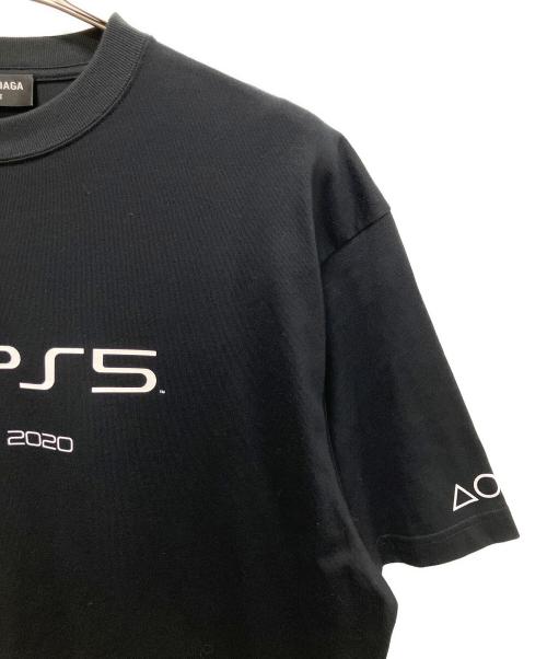 BALENCIAGA（バレンシアガ）BALENCIAGA (バレンシアガ) PS5 21AW Multi-Logo Print Oversized T-Shirt マルチロゴプリント オーバーサイズT/651795 TKVF3 ブラック サイズ:XXSの古着・服飾アイテム