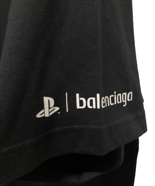 BALENCIAGA（バレンシアガ）BALENCIAGA (バレンシアガ) PS5 21AW Multi-Logo Print Oversized T-Shirt マルチロゴプリント オーバーサイズT/651795 TKVF3 ブラック サイズ:XXSの古着・服飾アイテム