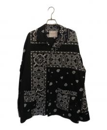 sacai×reyn spooner（サカイ×レイン スプナー）の古着「Archive Print Mix Shirt」｜ブラック