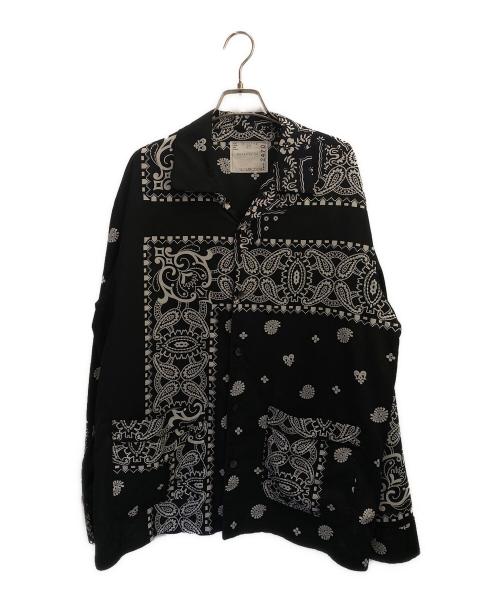 sacai（サカイ）sacai (サカイ) reyn spooner (レイン スプナー) Archive Print Mix Shirt ブラック サイズ:3の古着・服飾アイテム